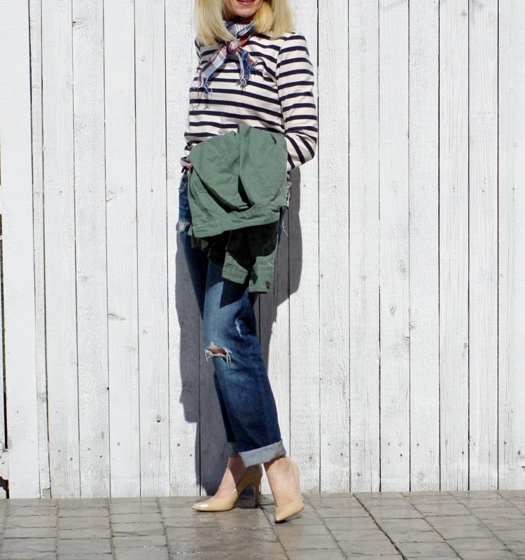 READY FOR SOME WEEKEND WEAR-BOYFRIEND JEANS AND STRIPES